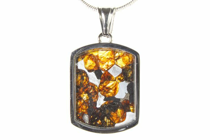 Sericho Pallasite Dog Tag Meteorite Pendant - Kenya #336091
